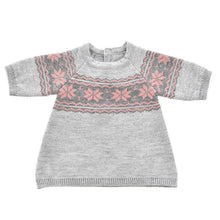 Knitted doll's dress with patterns 50cm