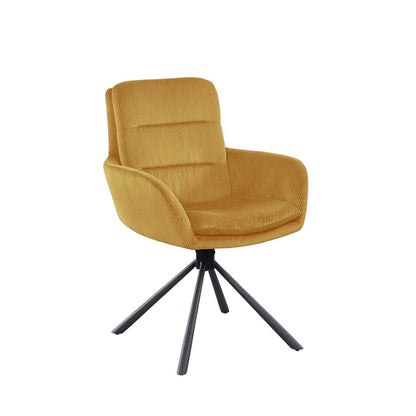 Fauteuil corduroy look goud 60x64x89 cm