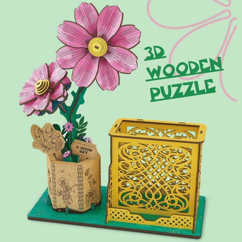 Inspirebox, 3D Flower, Roze Lelie, BE011931, 8,4x19,4x22,5 cm