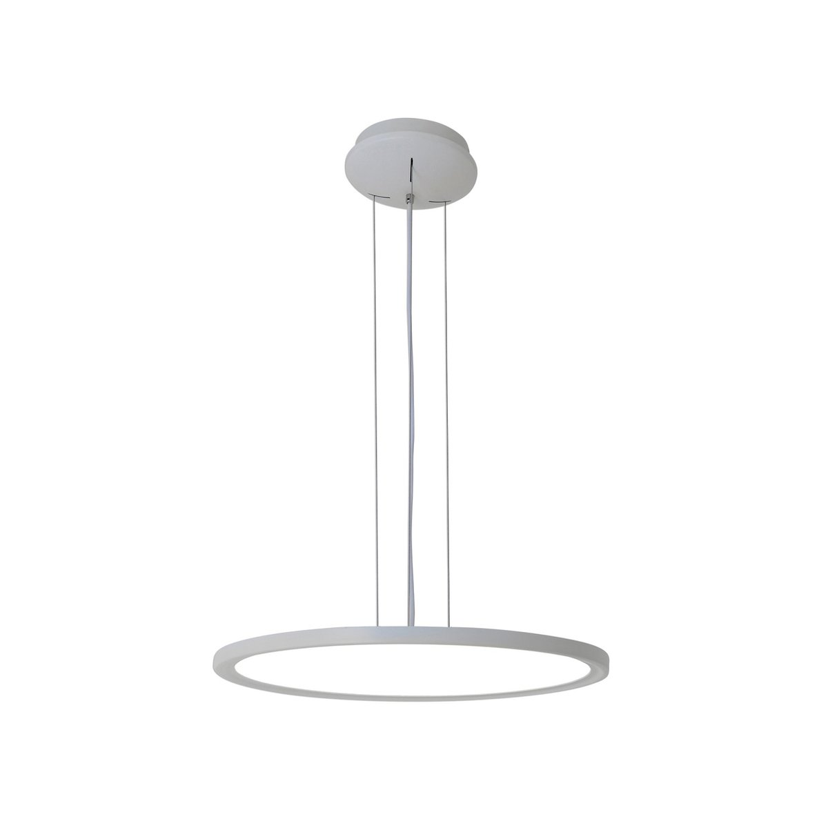 LED hanglamp Frisbee 40 cm wit metaal acryl