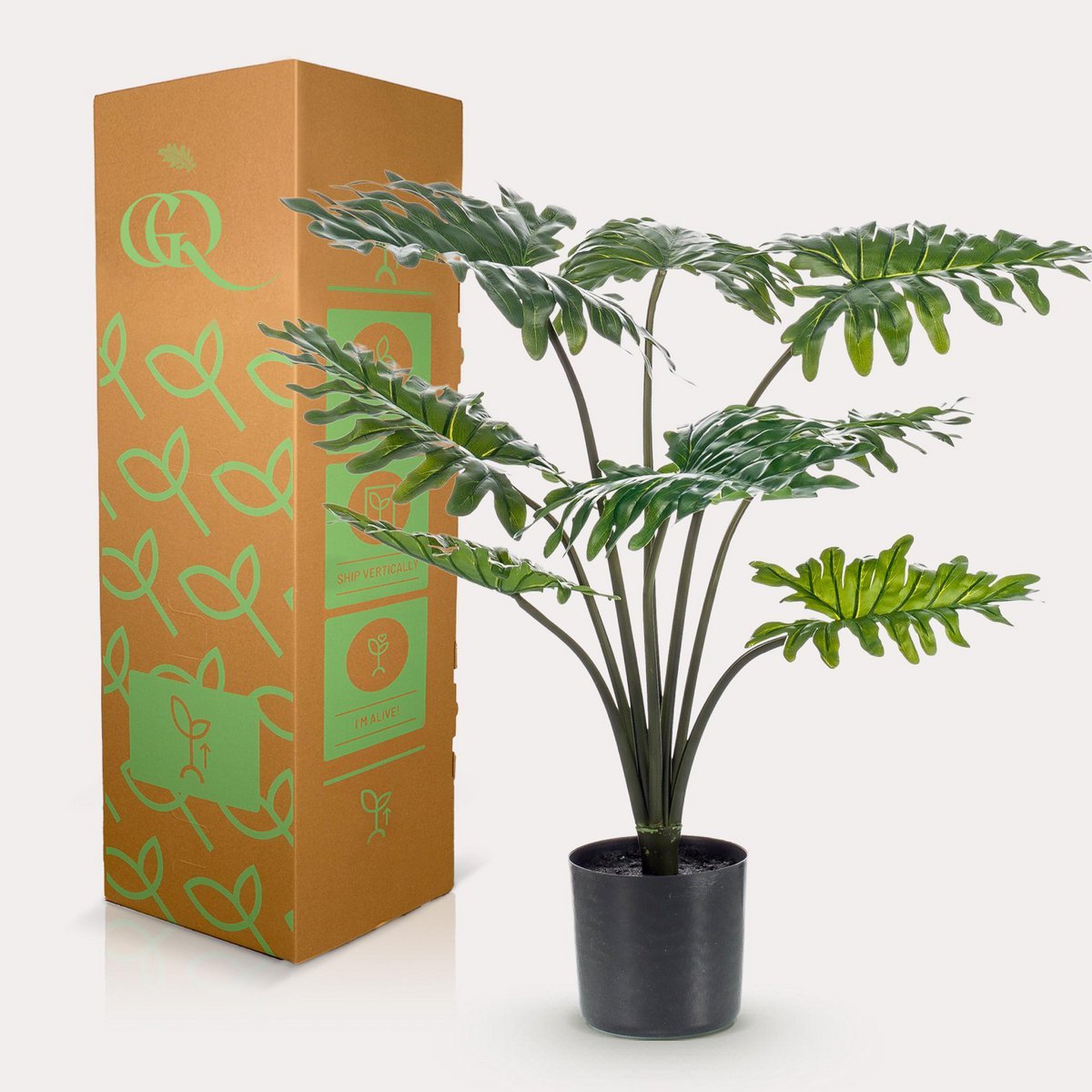 Kunstplant Philodendron 60 cm groen