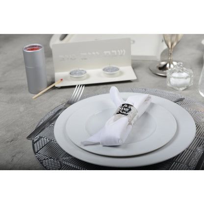 Decoratieve plaat 38x38 cm zilver plastic