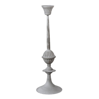 Kandelaar Ø 15x50 cm Zilverkleurig IJzer Kaarsenstandaard