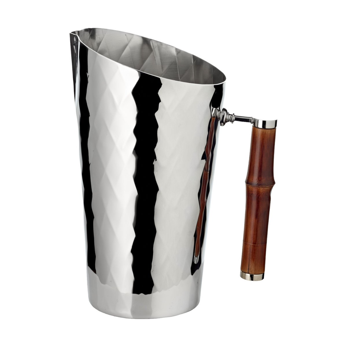 Krug 20 cm bamboe staal zilver