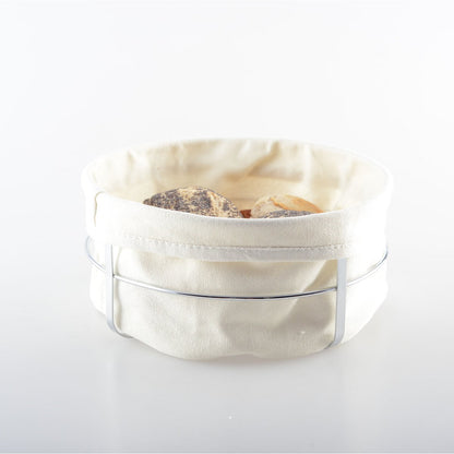 Broodmand rond zilver 22x22x10 cm