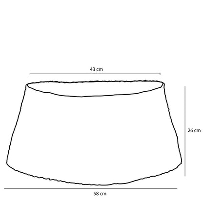 Kerstboomrok Ø58 cm zeegras blauw