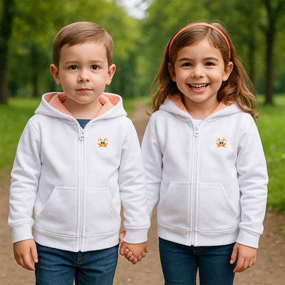 Sweatshirt biologisch katoen wit oranje