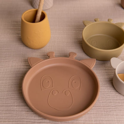 Eetset silicone 3-delig Chocolate malt