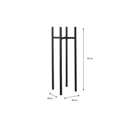 Plantenstandaard metaal 95 cm zwart