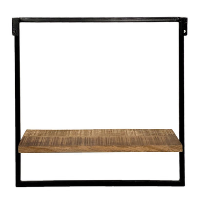 Hangplank Boekenplank 50x50x25 Metalen Frame Zwart