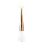 White and Gilded Pink Marble Knob 12x12x26cm Elegant