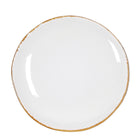 Dinerbord keramiek Ø26,5 cm wit bruin randje