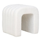 Poef wit bouclé 41x36,5 cm
