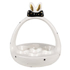 Eggshell Ø 16x19 cm White Black Ceramic