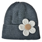 Beanie Kid Grey Synthetic Flower