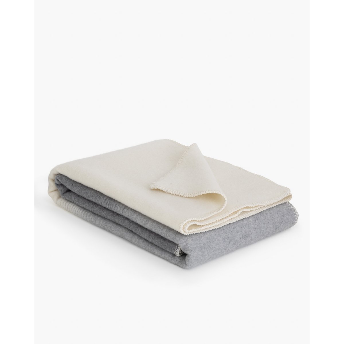 Beddeken 90% merinowol 10% kasjmier beige wit