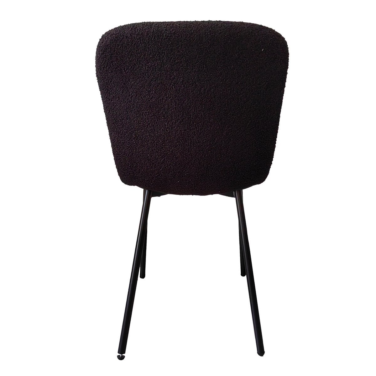 Stoelenset 4 stuks zwart bouclélook 52x44x79 cm