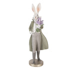 Decorative Figurine Rabbit 17x15x53 cm White Plastic