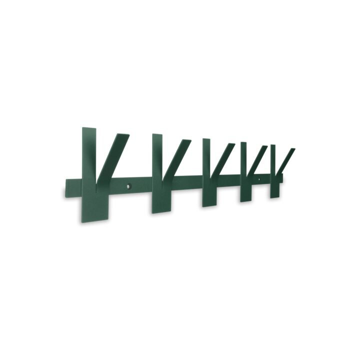 Wandkapstok metaal 10 haken groen