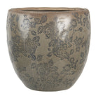 Flower pot Ø 20x19 cm Green Ceramic Flowers Indoor Flower Pot