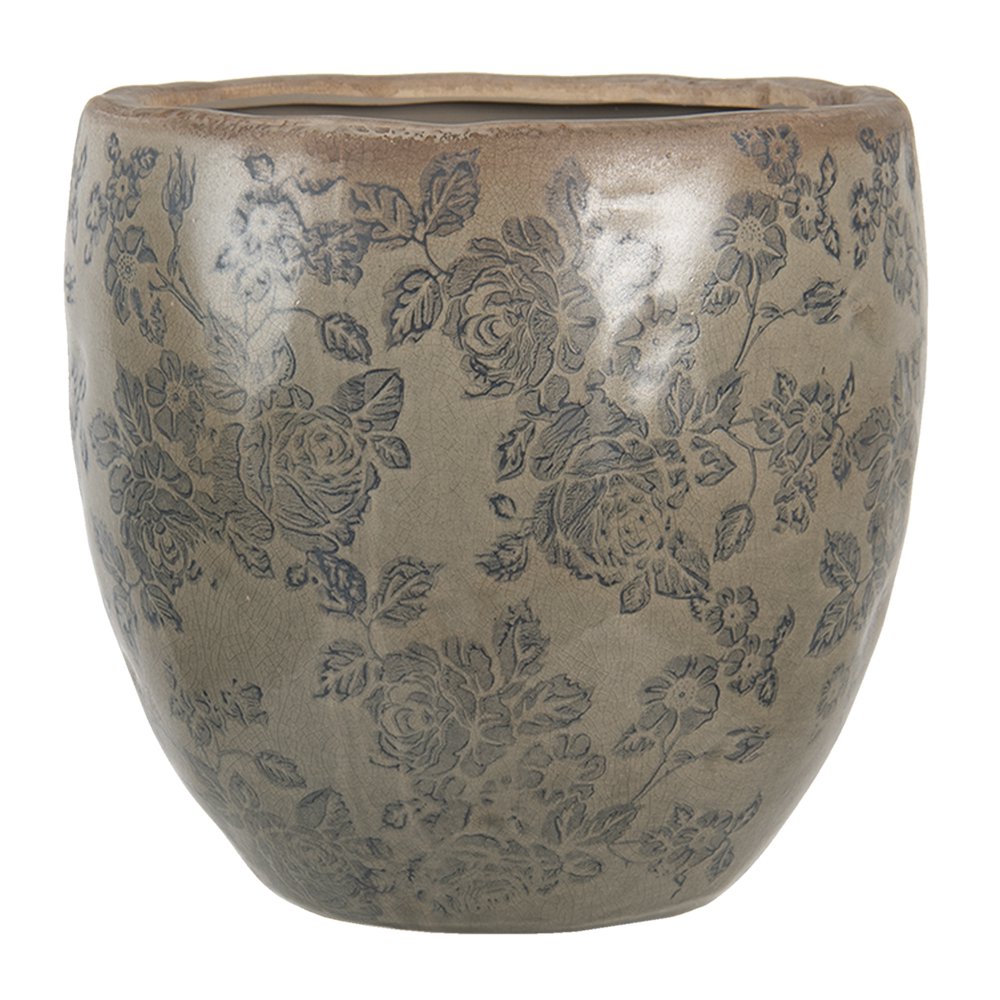 Bloempot Ø 20x19 cm groen keramiek