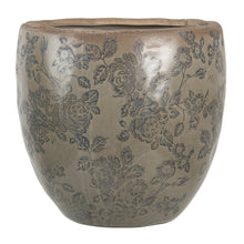 Bloempot Ø 20x19 cm groen keramiek