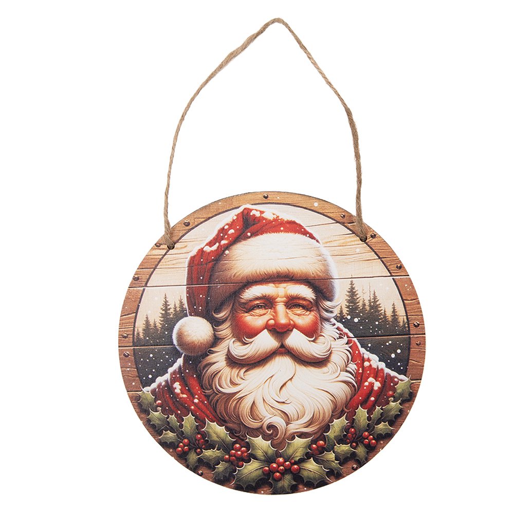 Kersthanger 15 cm hout rood