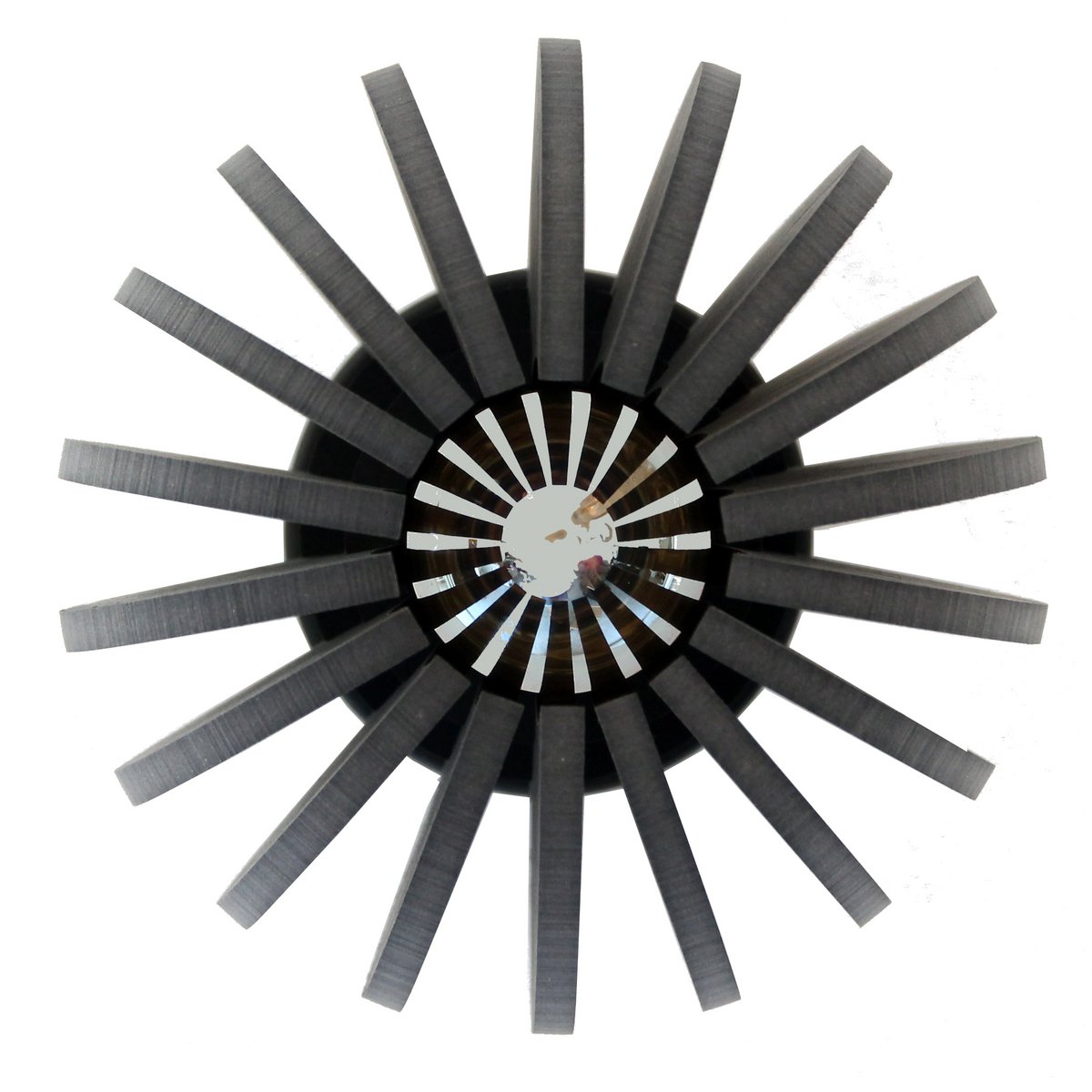 Wandlamp 20 cm MDF zwart