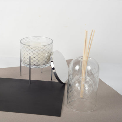 Diffuser 8,5x14 cm zilver glas