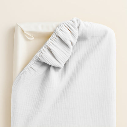 Organic cotton changing pad cover white