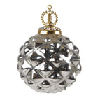 Christmas bauble Ø 8 cm Silver-coloured Glass Christmas decoration