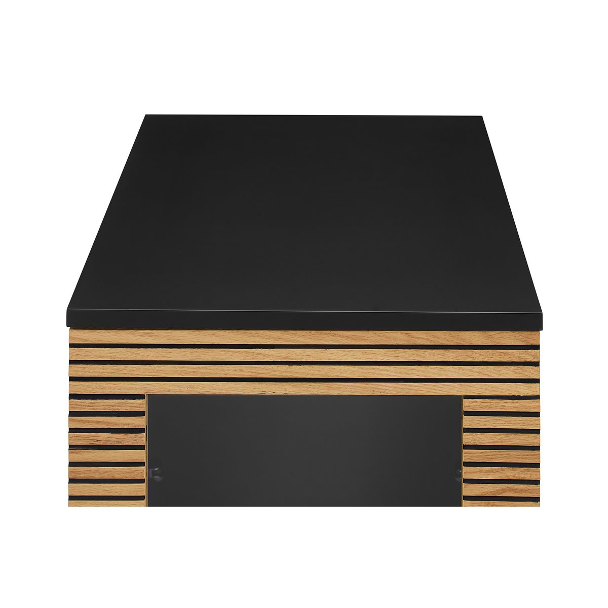 Vitrinekast 40x43x179 cm eikenfineer zwart