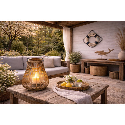 Houten beeld haai 37 cm bruin