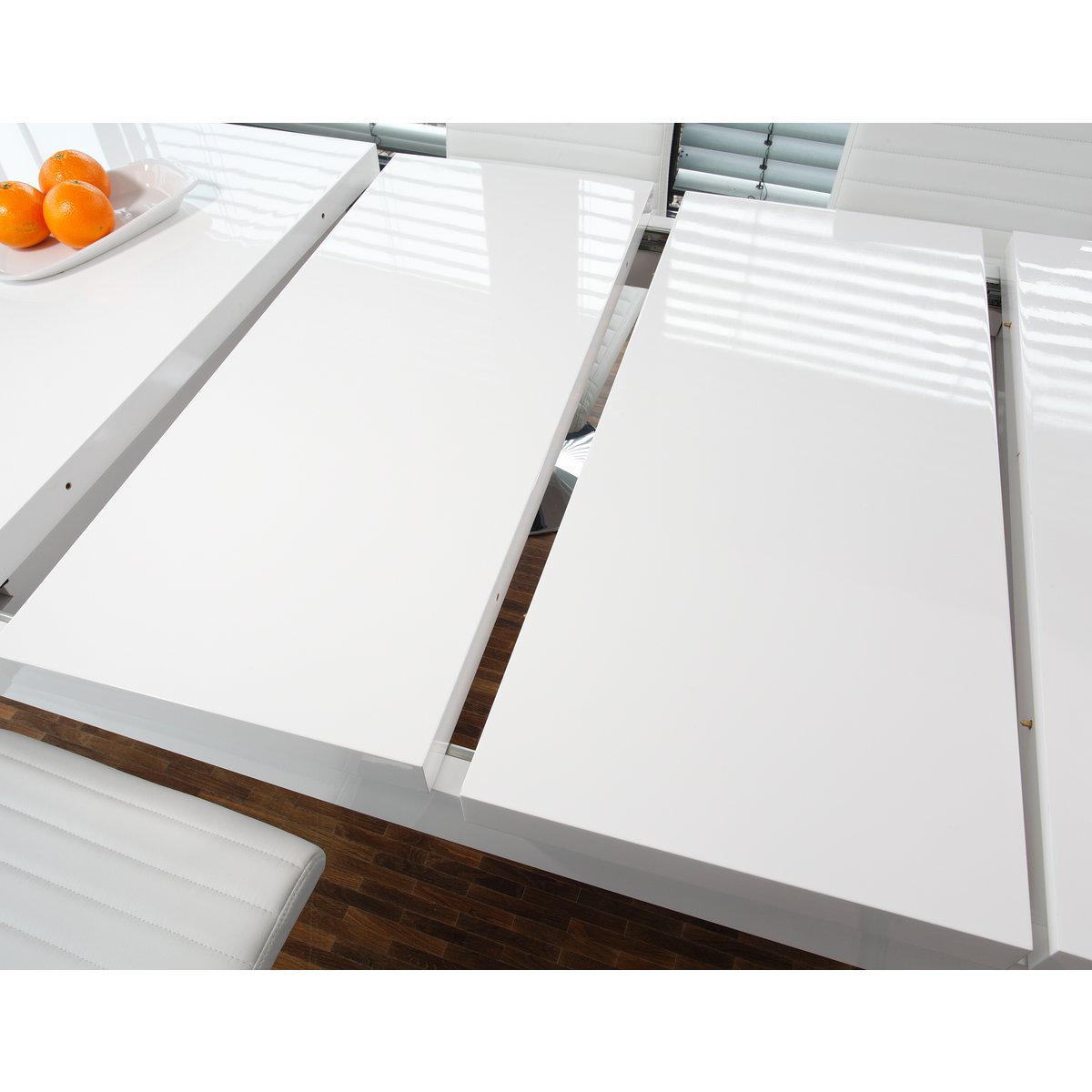Dining table 180/260x90 cm white