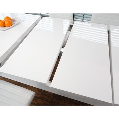 Dining table 180/260x90 cm white