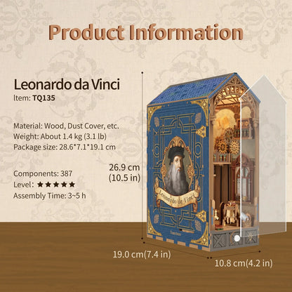 DIY Book Nook Leonardo da Vinci 19x10.8x26.9 cm hout