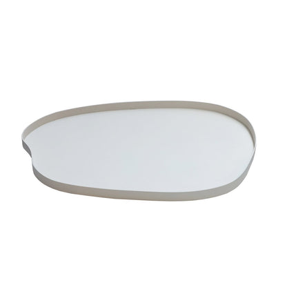 Dienblad metaal 35x30x2 cm ivory