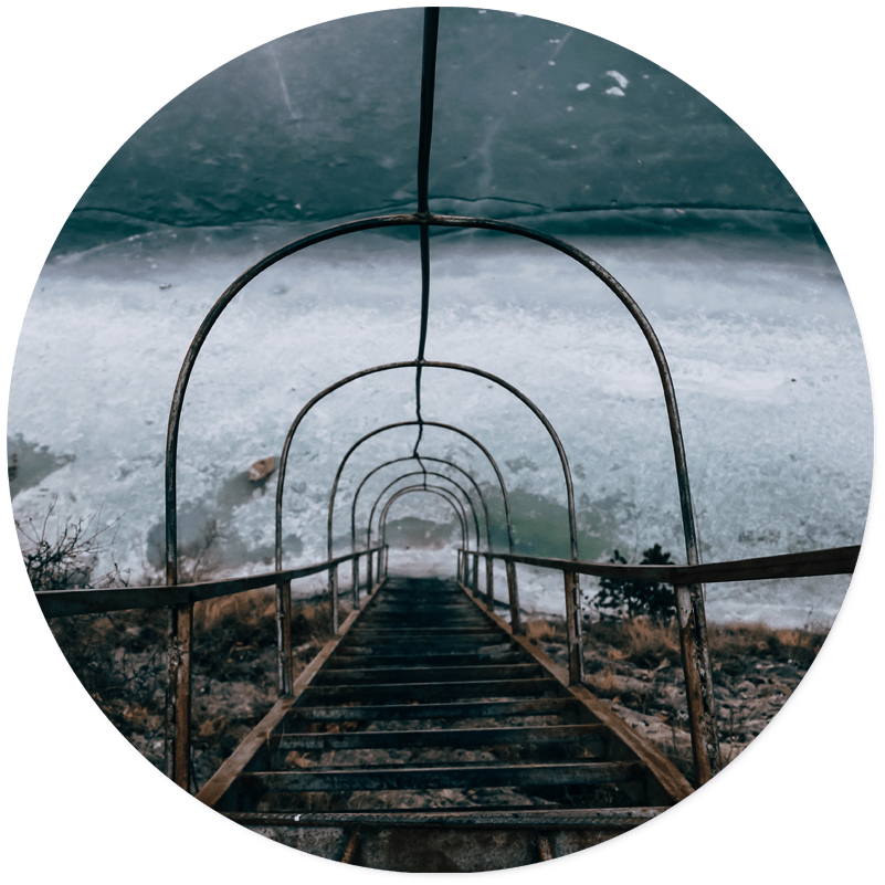 Muurcirkel mystic bridge Ø60 cm Dibond