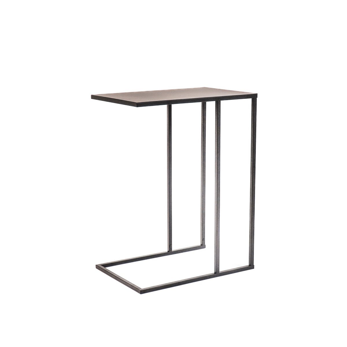 Bijzettafel Metaal Zwart 45x30x60 Cm Industriële Stijl