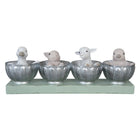 Beeld dieren 26x6x9 cm grijs groen kunststof