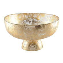 Schaal 27x27x9 cm glas goud