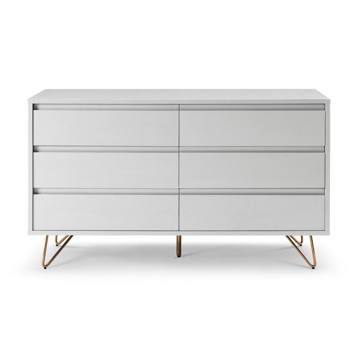 Wide chest of drawers with 6 drawers