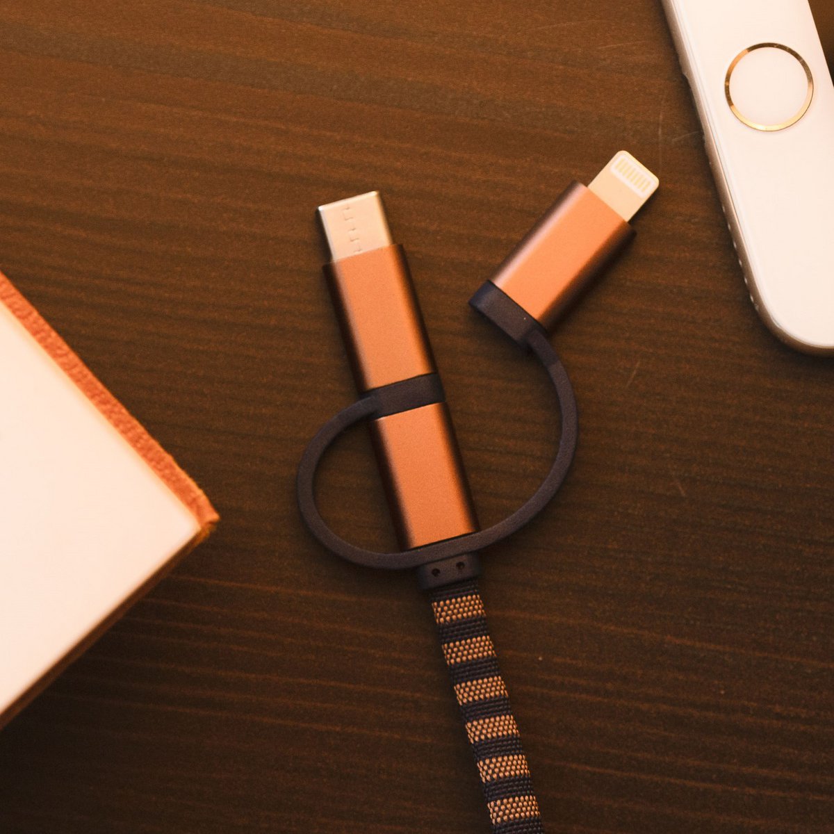 3-in-1 ladekabel Lightning Micro-USB USB-C 1m