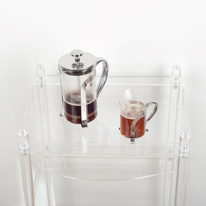 Glazen koffiebekers 200 ml set van 2 zilver decoratie