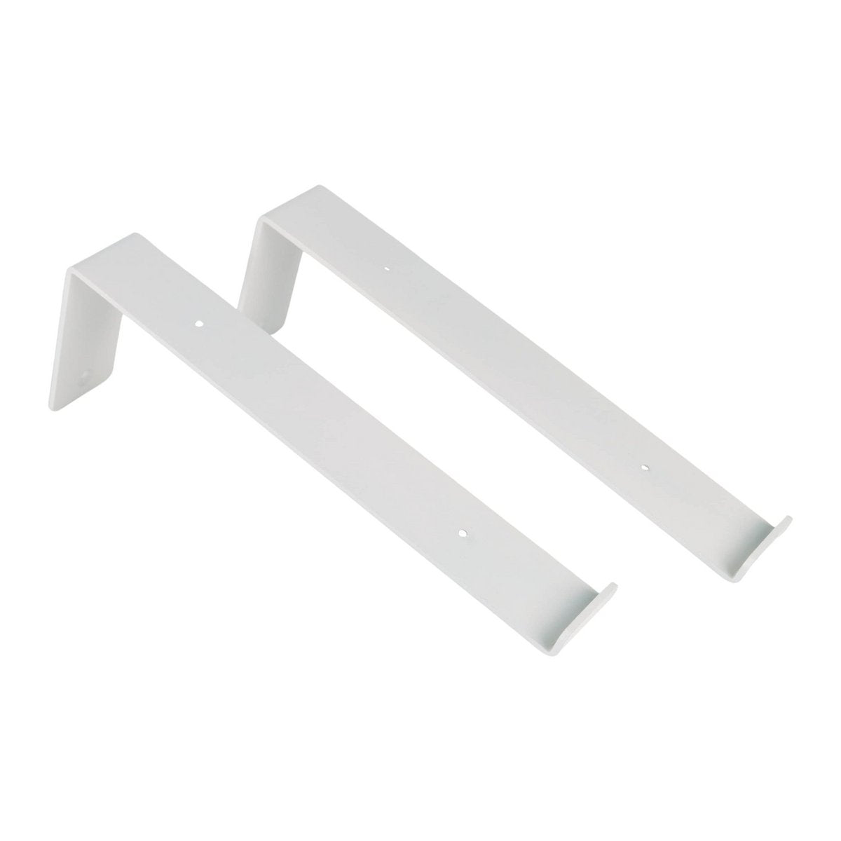 Plankdragers 20 cm staal wit set van 2