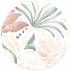 Muurcirkel Ibiza floral Dibond/Forex