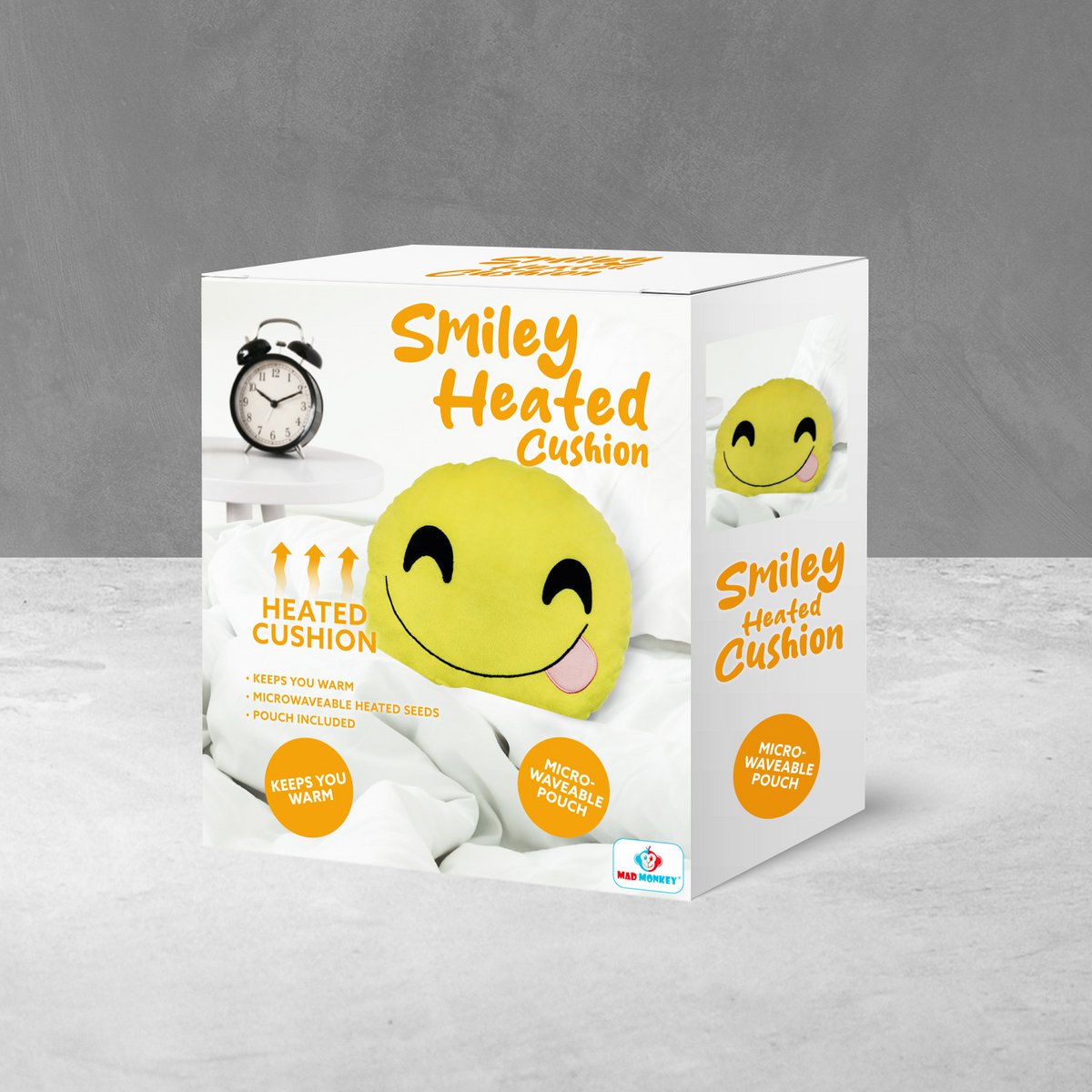 Mad Monkey - Toastie Heat Cushion "Smiley"