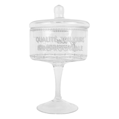 Voorraadpot glas Ø 13x24 cm transparant