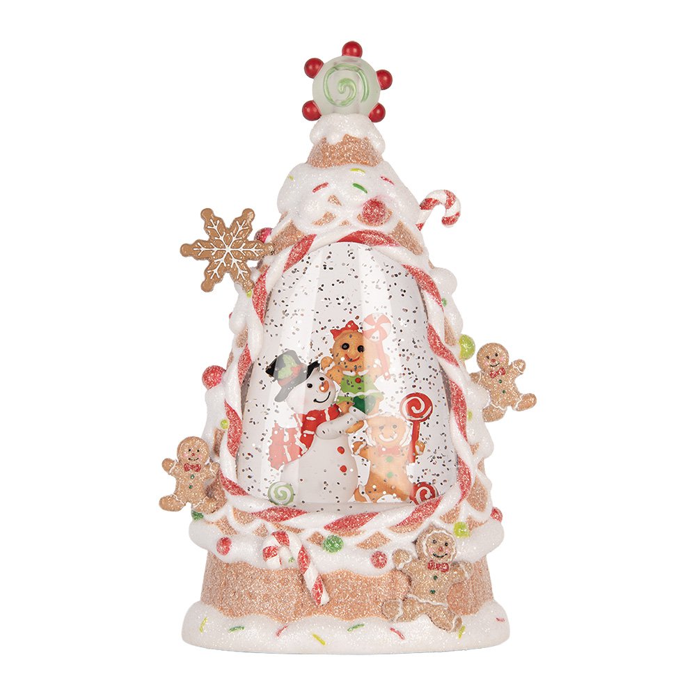 Kerstdecoratie met LED-verlichting en muziek Taart 14x8x24 cm / 3xAAA Wit Kunststof