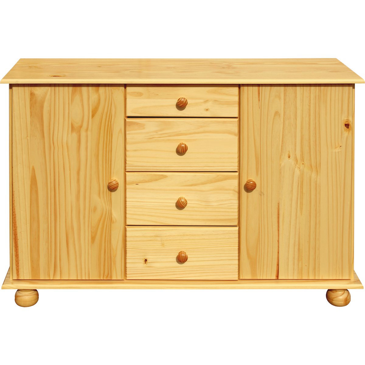 Dressoir massief grenenhout 119x38x81 cm bruin
